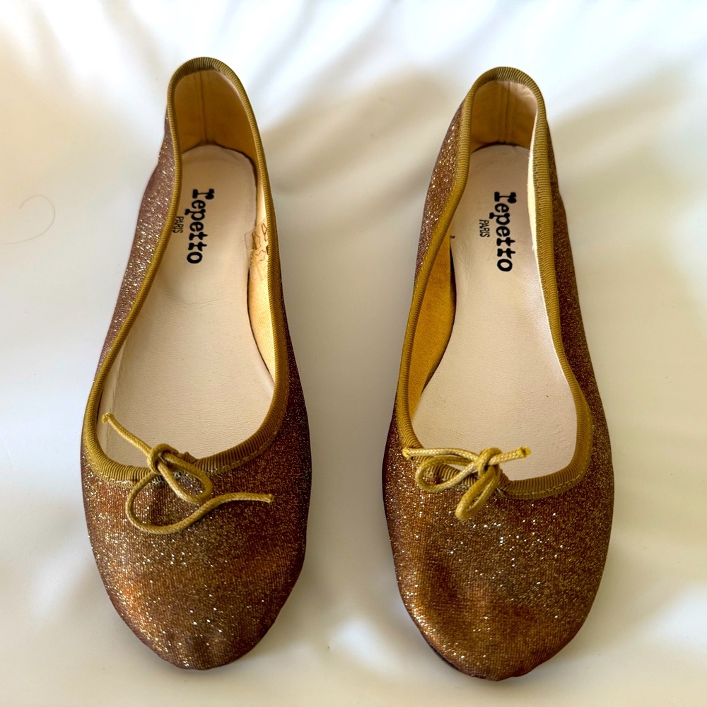 Repetto Cendrillon - EU 39.5 - Sparkly Gold - Never Worn